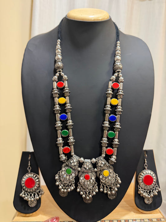 Navarathri Necklace Indian Oxidized Tribal Jewelry N88
