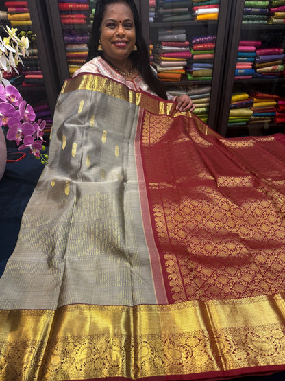 Kanchipuram Pure Silk handloom Saree Indian Kanjivaram Sari SPK362