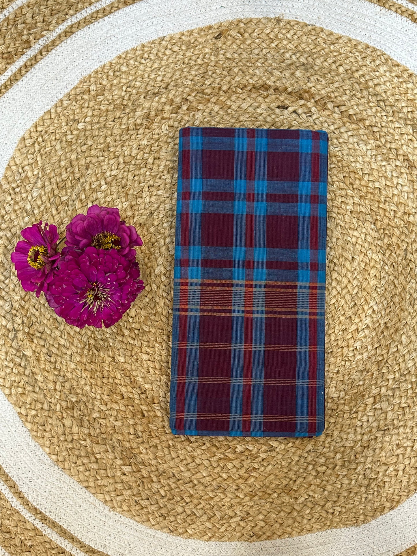 Sungudi Cotton Sari checked Indian Saree S62