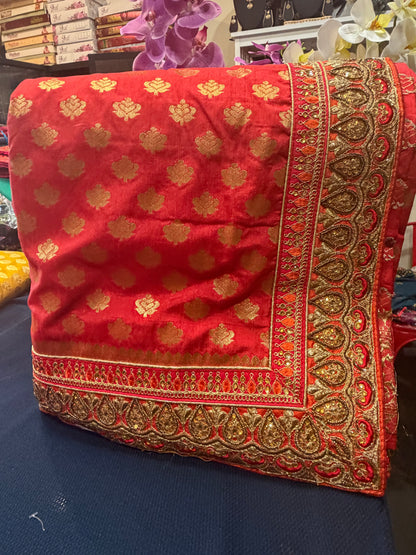 Sari Indian Fancy Party wear Saree Yellow SAR5