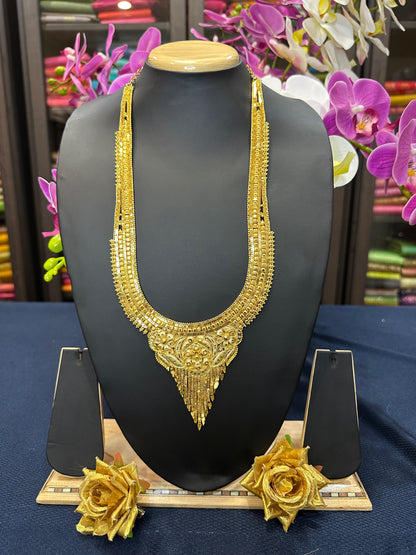 Forming Gold Indian Necklace Haram Jewellery N51