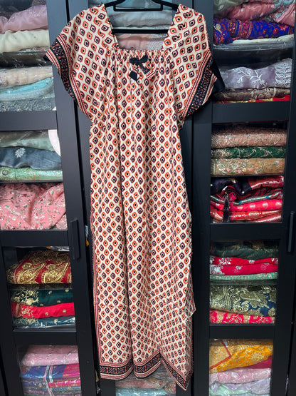 Free size Indian Cotton Nighty Nightgown NI24