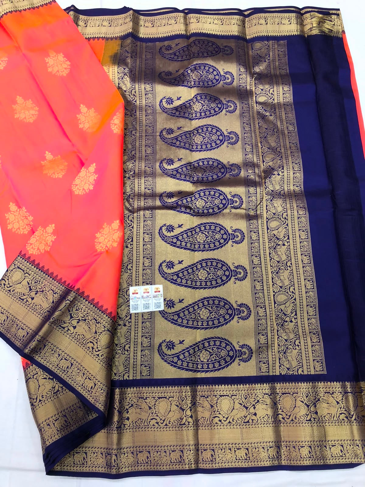Kanchipuram Pure Silk Saree Bridal Kanjivaram Sari SPK300