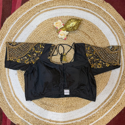 42” XL Size 12 size Aari Worked Sari Blouse Indian Saree Top Black B322