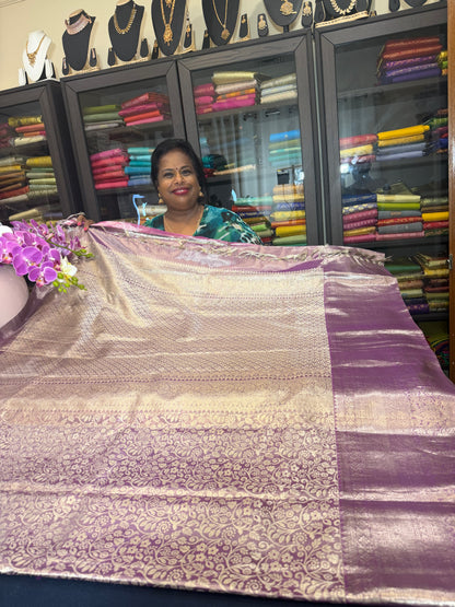 Kanchipuram Pure Silk Saree Bridal Tissue Kanjivaram Sari  SPK203