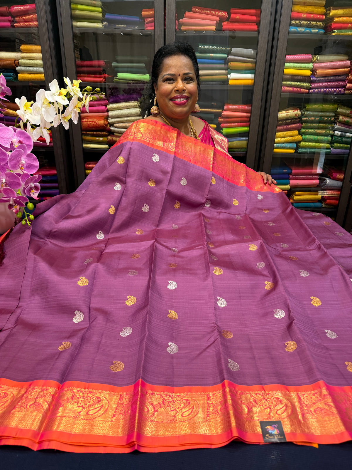 Bridal Kanchipuram Pure Silk Saree Kanjivaram handloom Sari SPK465