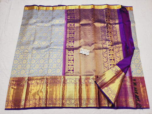 Kanchipuram Bridal Pure Silk Saree with Gold Zari Kanjivaram Sari| SPK088