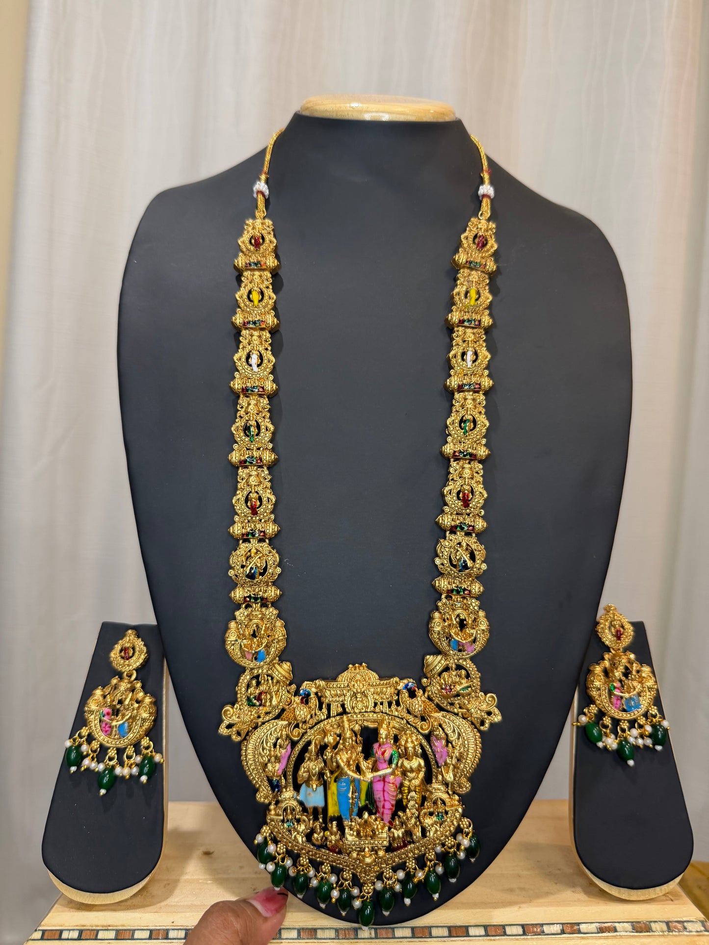 Srinivasa Kalyanam Haram Necklace & Earrings Jewellery Set N84