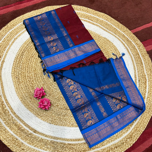 Kalyani Silk Cotton Traditional Sari South Indian Saree S140