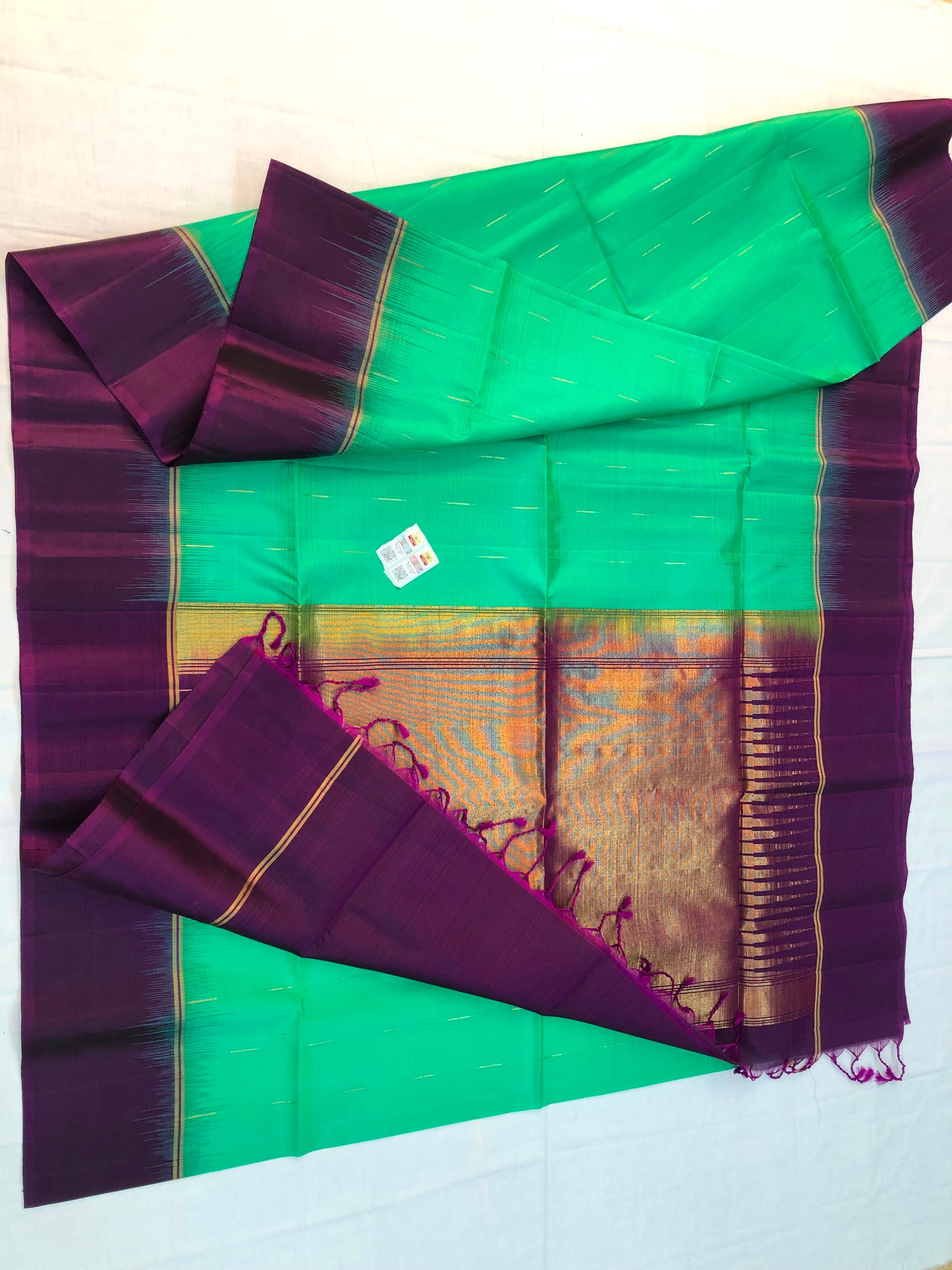 Pattu Soft Silk Indian Saree Pure Silk Sari Dark Green SS39