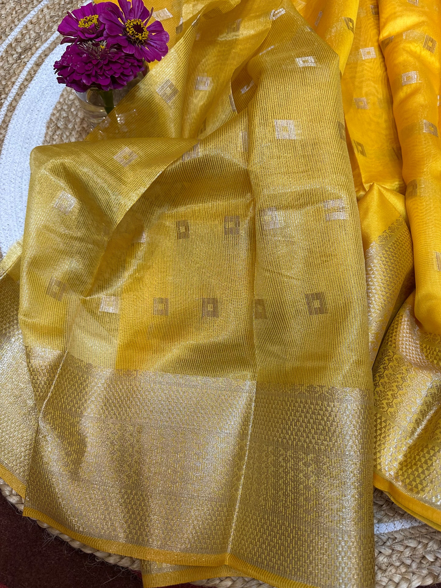 Yellow Sari Indian Saree S26