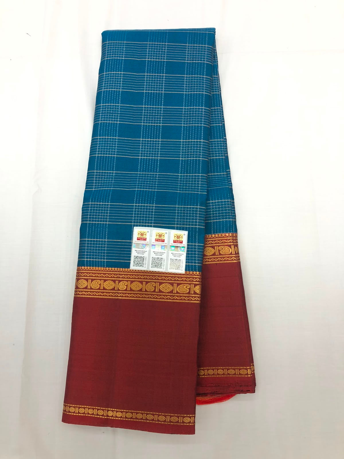 Vintage Kanchipuram Pure Silk Saree Bridal Indian Kanjivaram Sari SPK348