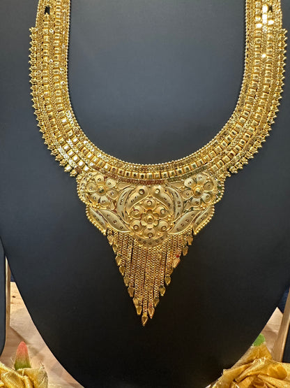 Forming Gold Indian Necklace Haram Jewellery N51