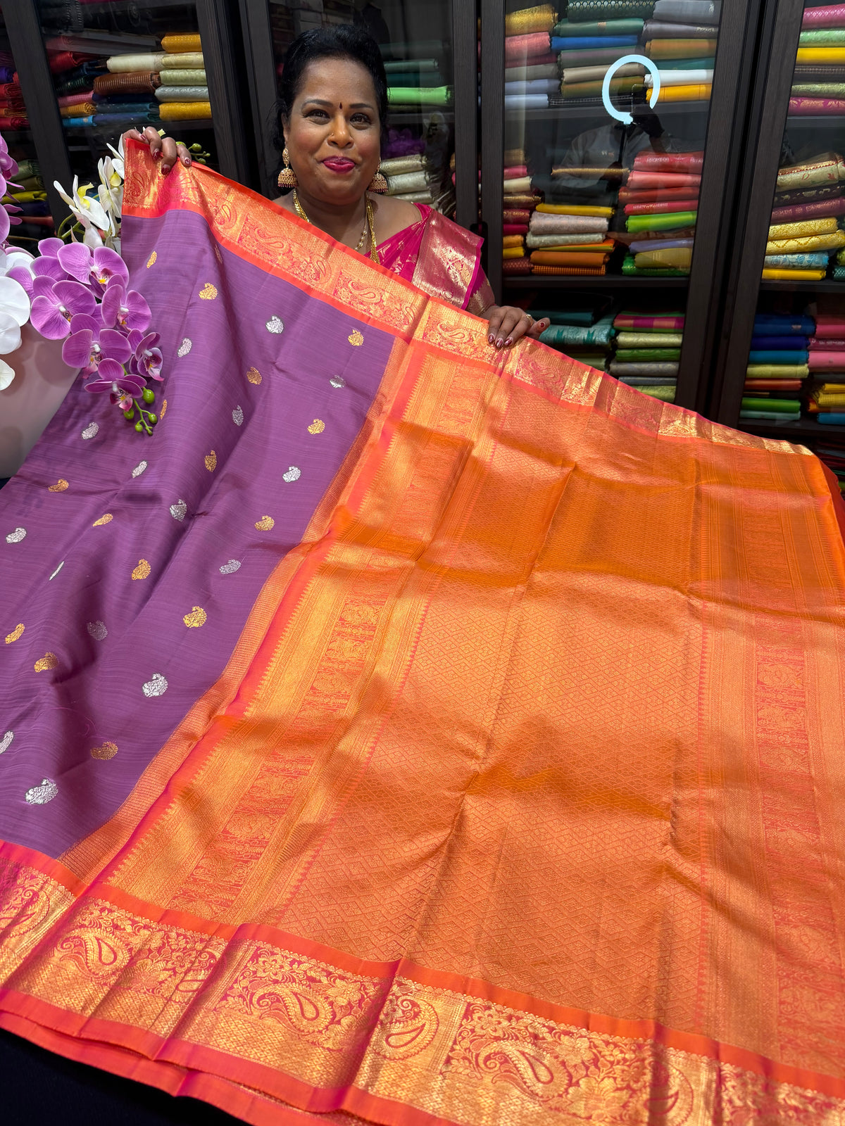 Bridal Kanchipuram Pure Silk Saree Kanjivaram handloom Sari SPK465