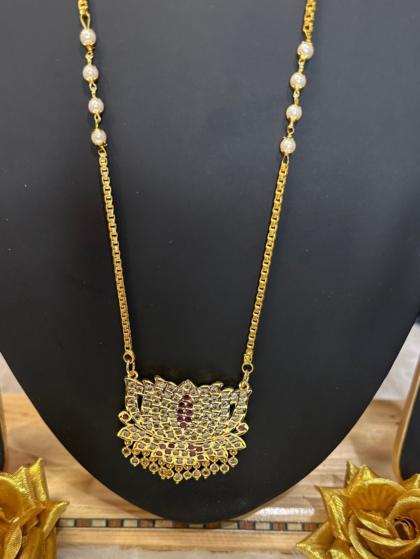 Impon Indian Necklace Pathakkam Haram Wedding Jewellery N22