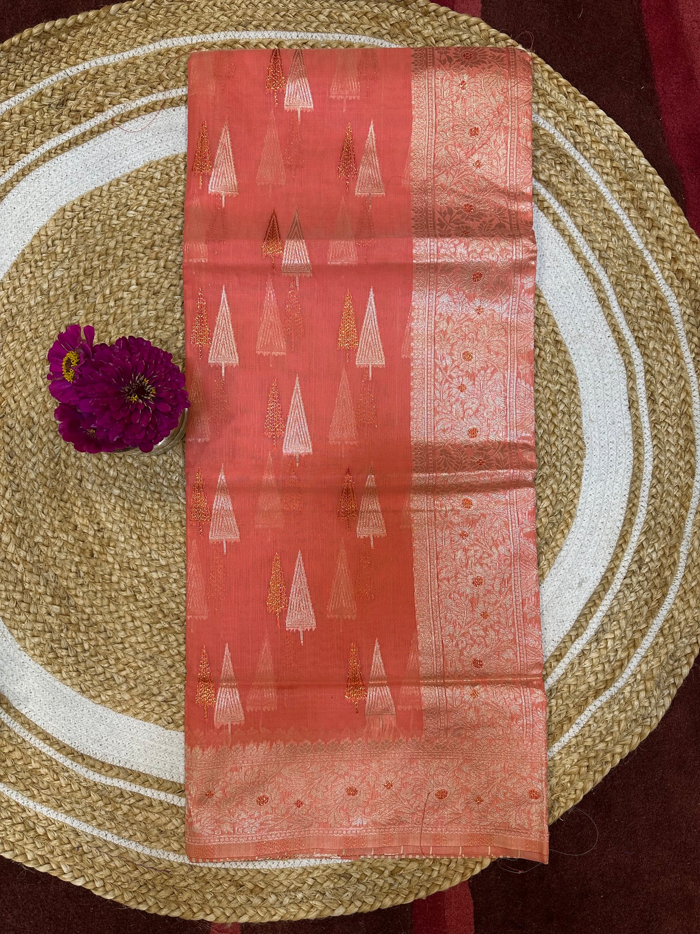 Orange Casual Sari Indian Saree S35