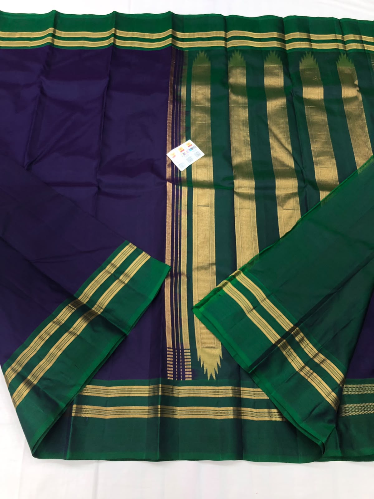 Vintage Kanchipuram Pure Silk Saree Bridal Indian Kanjivaram Sari SPK318