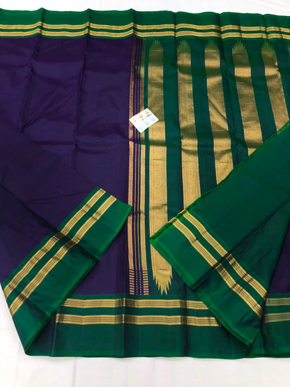 Vintage Kanchipuram Pure Silk Saree Bridal Indian Kanjivaram Sari SPK318