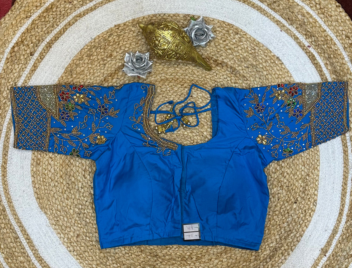 32” XS Size 6 Aari Worked Sari Blouse Indian Saree Top B175