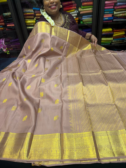 Vintage Kanchipuram Pure Silk Saree Bridal Kanjivaram Sari SPK321