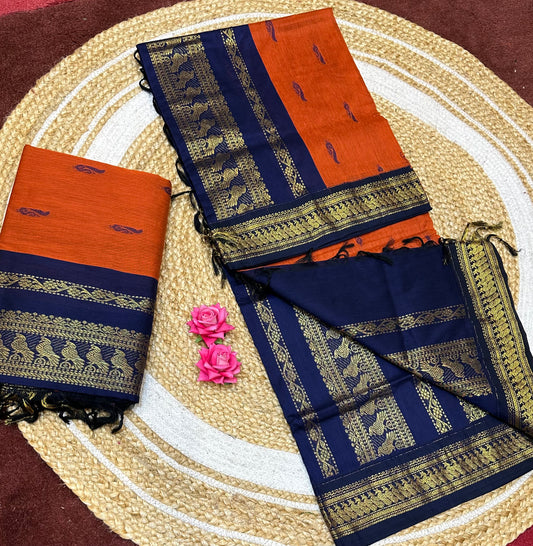 Kalyani Silk Cotton Traditional Sari South Indian Saree S140