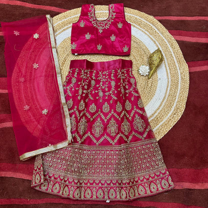 28” Size Age 6 Blue Indian Lehenga Pavadai Sattai Skirt Top G76 Col 2