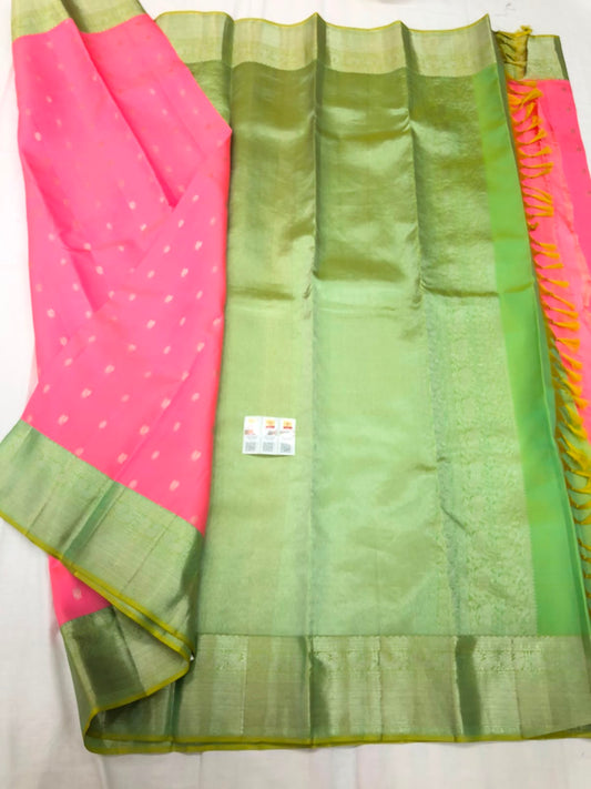 Kanchipuram Pure Silk Saree Bridal Indian Kanjivaram Sari SPK341