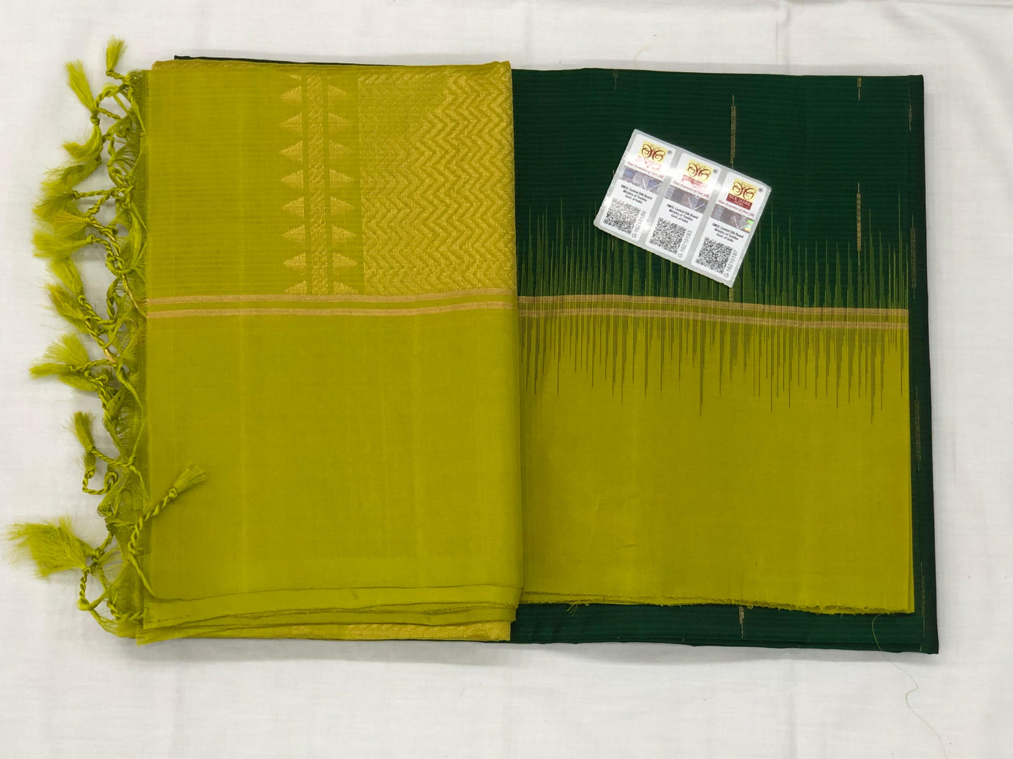 Kanchipuram Pattu Soft Silk Saree Pure Silk Sari Green | SS16