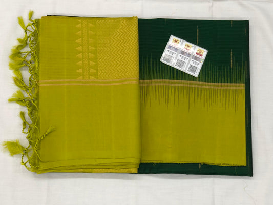 Kanchipuram Pattu Soft Silk Saree Pure Silk Sari Green | SS16
