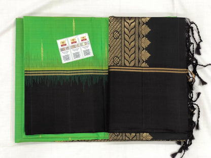 Kanchipuram Pattu Soft Silk Saree Pure Silk Bridal Sari Green | SS10
