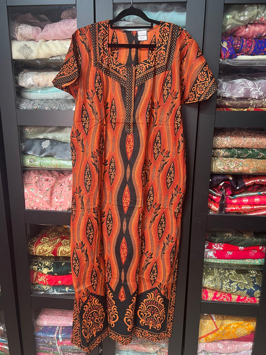 Free size Indian Cotton Nighty Nightgown NI18