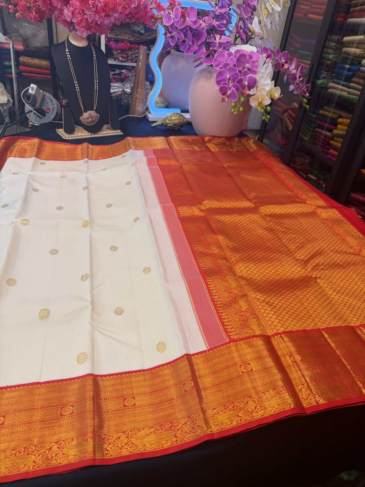 2g Gold Korvai Kanchipuram Pure Silk Saree Kanjivaram Sari| SPK202