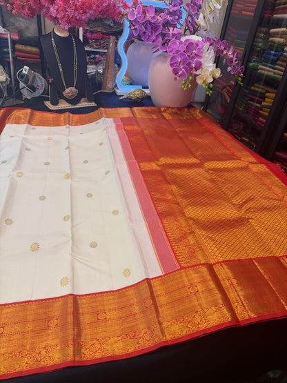 2g Gold Korvai Kanchipuram Pure Silk Saree Kanjivaram Sari| SPK202