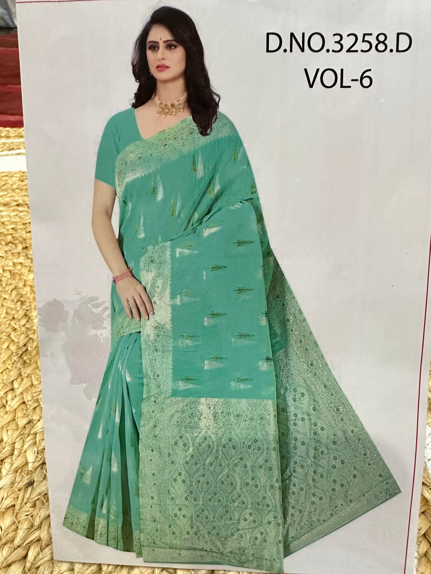 Aqua Green Casual Sari Indian Saree S33