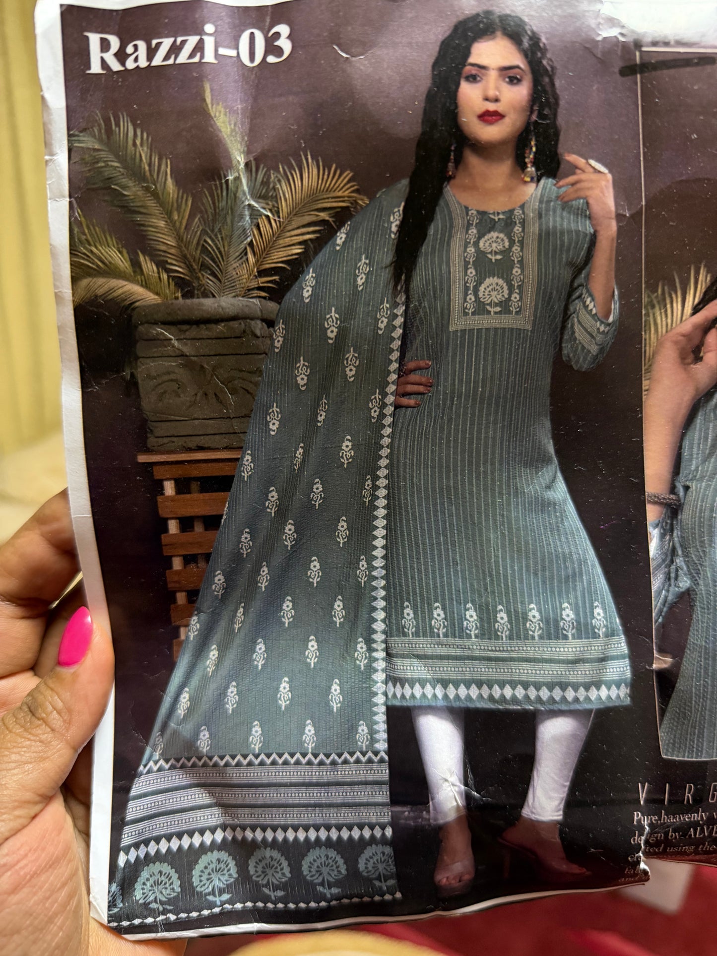 40” L Indian Ladies Outfit Salwar Kameez Kurti Suit Set SS15