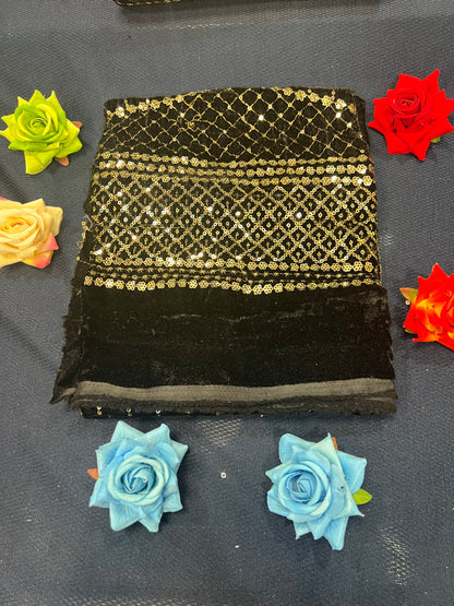 Velvet Blouse material 1 meter Red M5