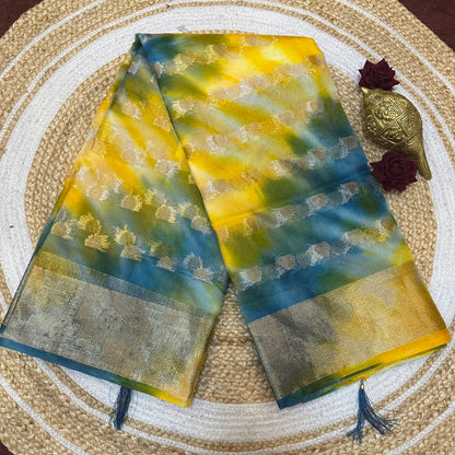 Sari Indian Fancy Casual wear Organza Banarasi Saree SAR6
