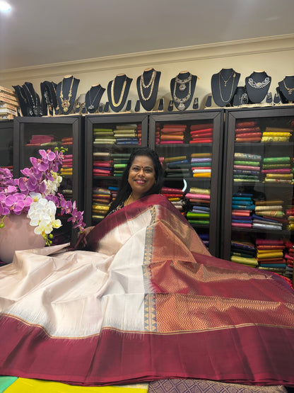 Kanchipuram Pattu Soft Silk Saree Pure Silk Bridal Sari | SS6