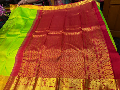 Kanchipuram Pure Silk Saree Bridal Kanjivaram Sari SPK280