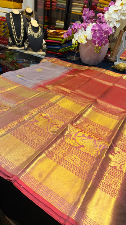 Kanchipuram Pure Silk Saree Kanjivaram Sari| SPK096