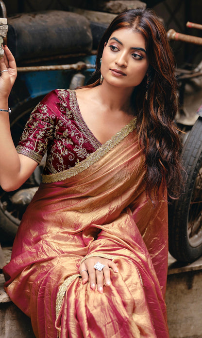 Indian Fancy Party wear Saree Fendi Silk Sari Green S137