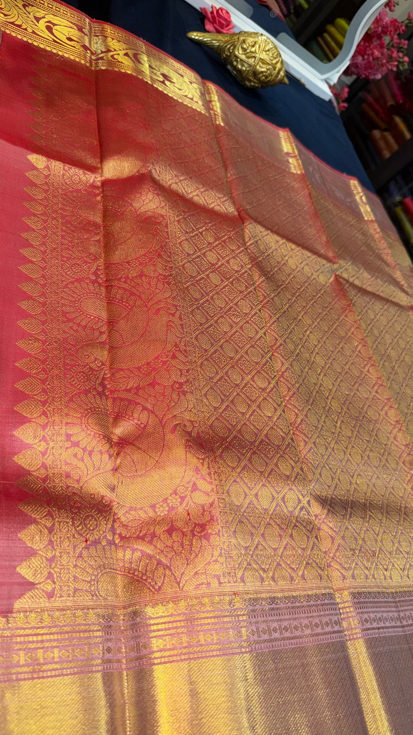 Kanchipuram Pure Silk Saree Kanjivaram Sari| SPK096