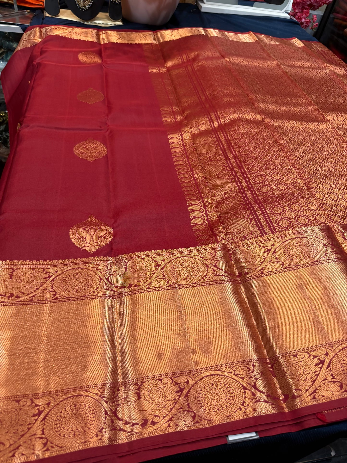 Kanchipuram Pure Silk Saree Kanjivaram Sari| SPK080