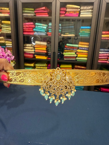 Brass Bridal Waist Chain Sari Belt Kamarbandh W3