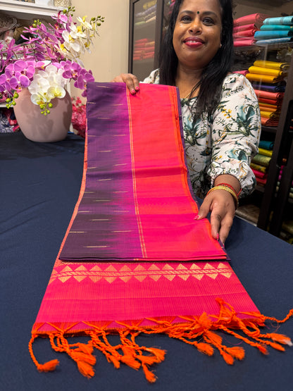 Kanchipuram Soft Silk Sari Purple & Pink Colour | SS2