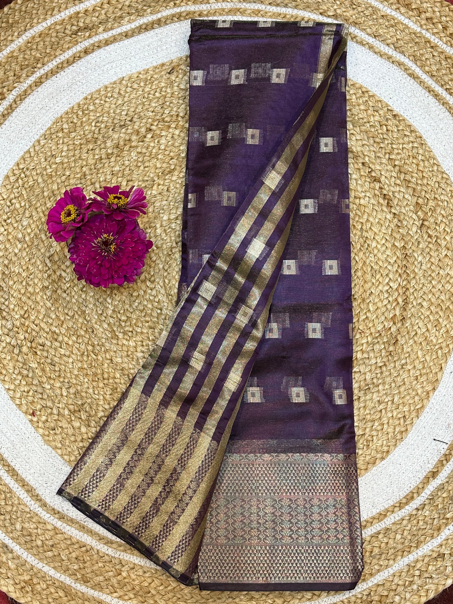 Purple Sari Indian Saree S42
