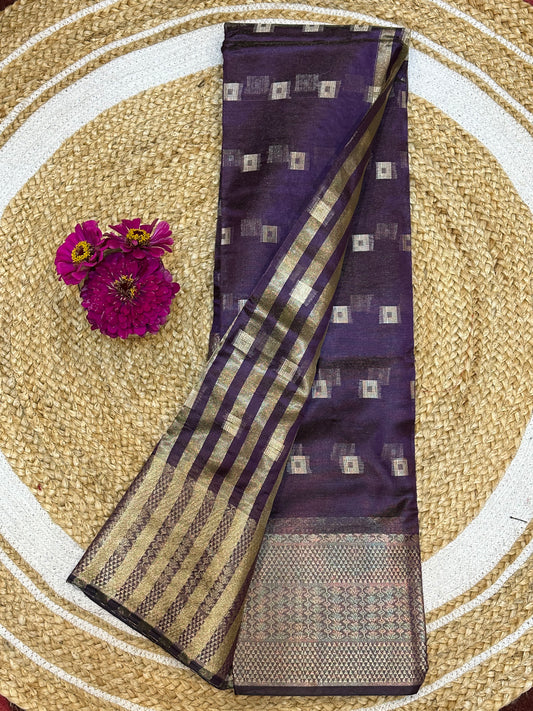 Purple Sari Indian Saree S42