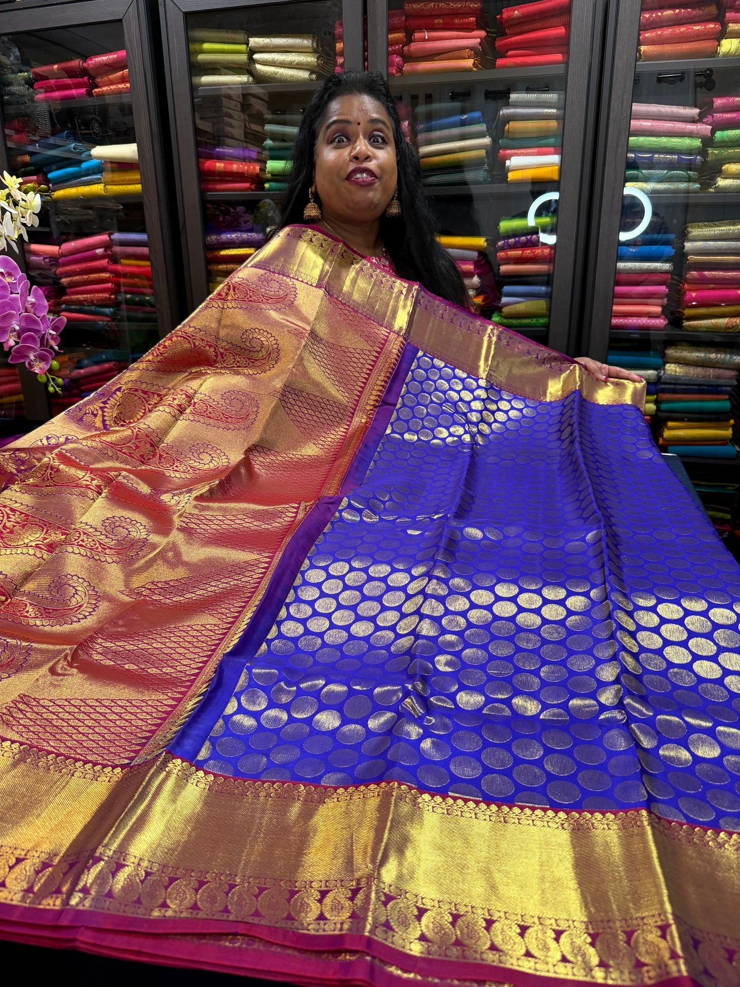 Bridal Kanchipuram Pure Silk Saree Kanjivaram Sari SPK461