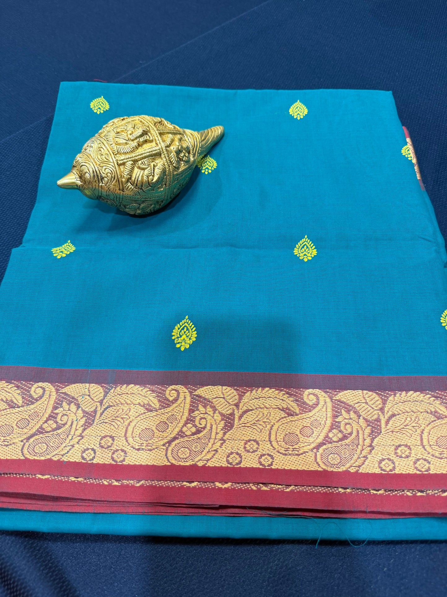 Cotton Sari Green Indian Saree S2