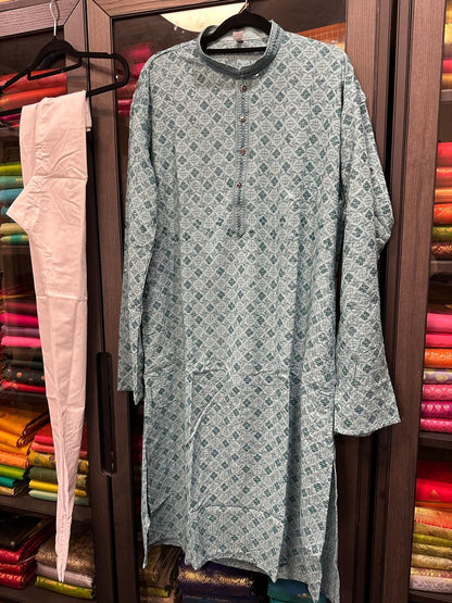 Light Blue Men’s Kurta Indian Sherwani Bollywood outfit M15